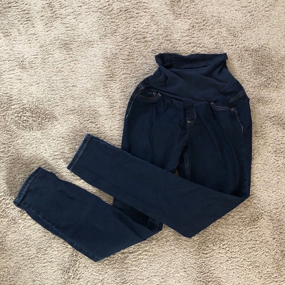 Indigo Blue Tall Stretchy Maternity Jean